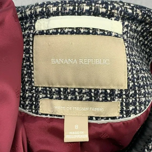 Banana Republic Black and White Tweed Blazer - Picture 3 of 12